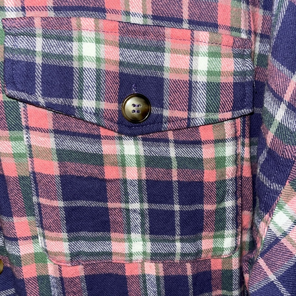 White Birch purple/pink ombré hooded long sleeved flannel shirt Size 2X - Picture 2 of 7